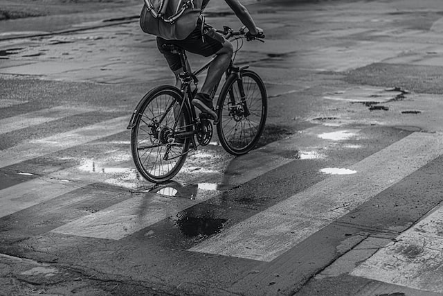 雨の日のクロスバイク